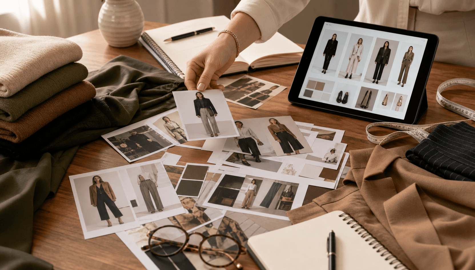 Side-by-side comparison of a human stylist workflow and an AI aesthetic consultant