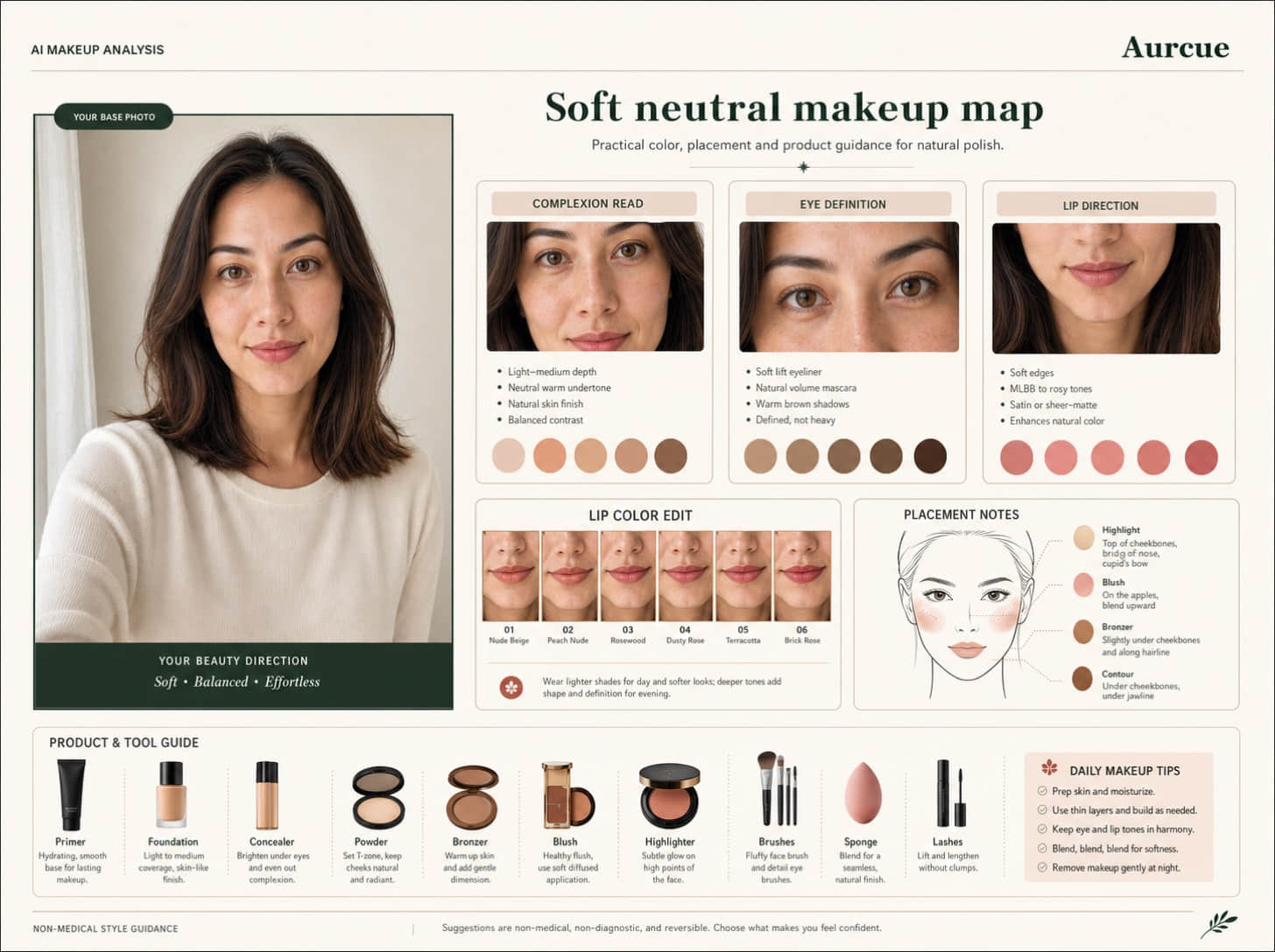 AI Makeup Analysis example